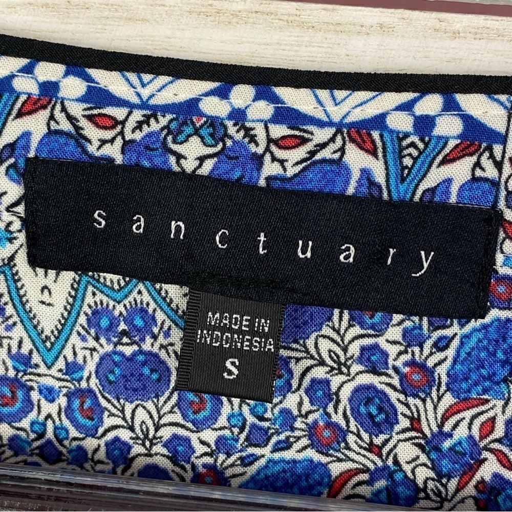 Sanctuary Multi Patchwork Print Button Front‎ Blo… - image 9